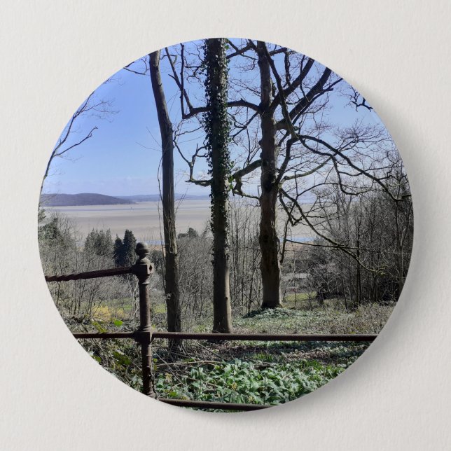 Morecambe Bay View Round Badge Button (Front)