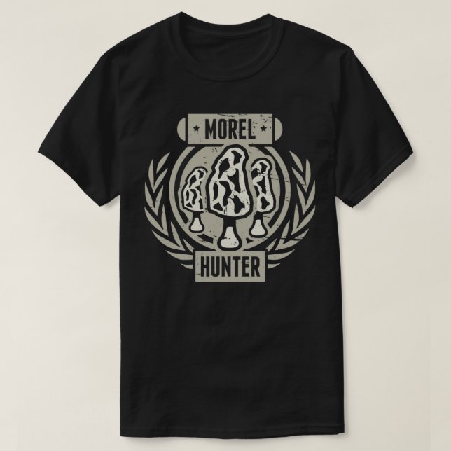 Morel Mushroom Foraging Mushroom Hunter T-Shirt (Design Front)