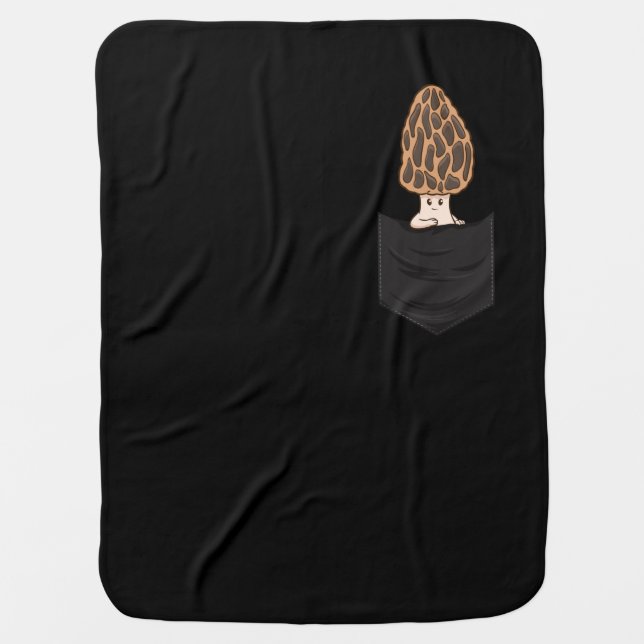 Morel Mushroom Fungi Hunter Mycology Mushroom Baby Blanket (Front)