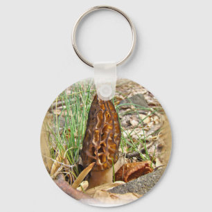 Morel Mushroom Keychain