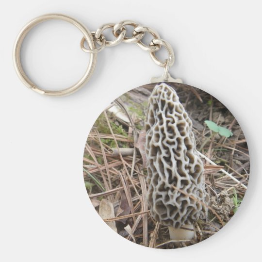 Morel Mushroom Keychain