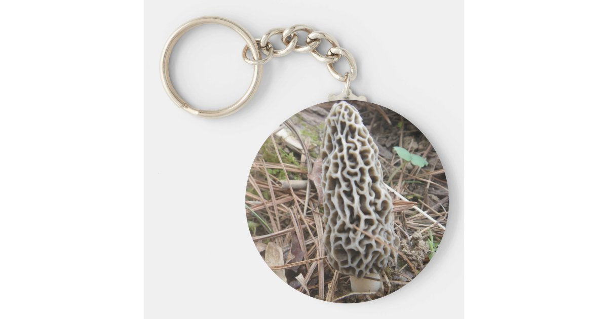 Morel Mushroom Keychain