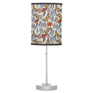 Morel Mushroom & Monarch Butterfly Lamp