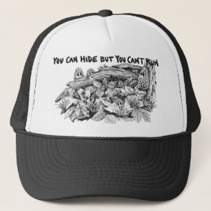 Morel Mushrooms B&W Trucker Hat