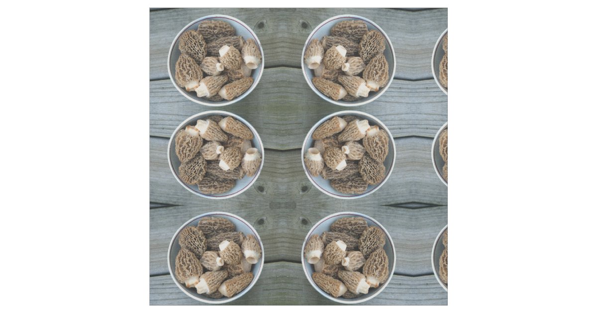 Morel Mushrooms Fabric Zazzle