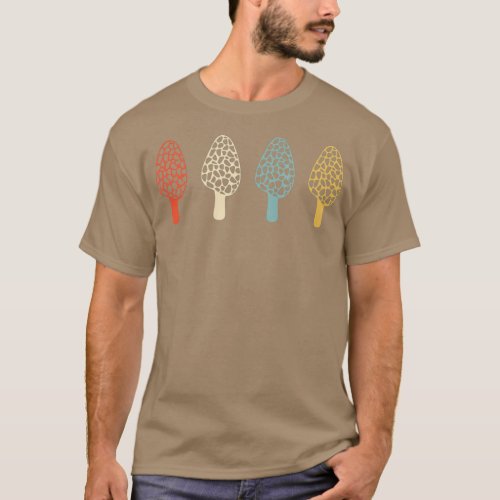 Morel Mushrooms Vintage Retro Hunters Gift T_Shirt