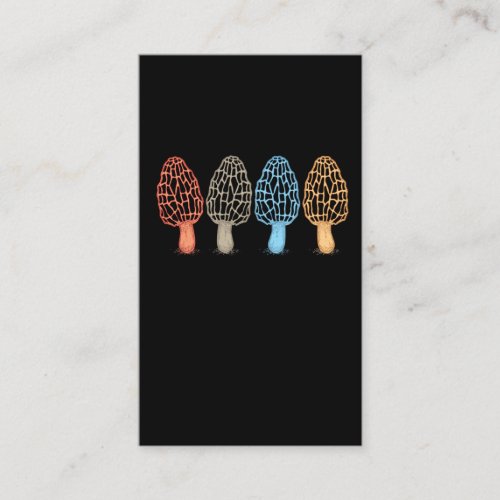 Morel Mushrooms Vintage Retro Hunters Mycology Business Card