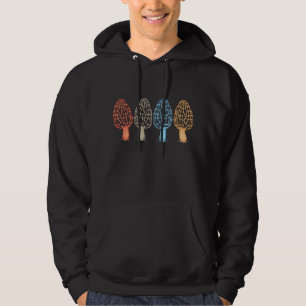 Morel Mushrooms Vintage Retro Hunters Mycology Hoodie