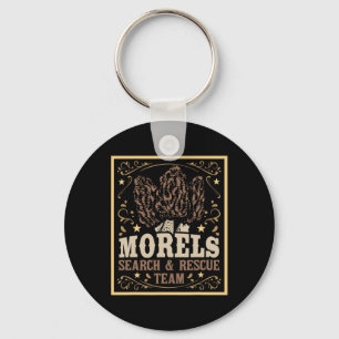 Morel Search Rescue Team - Mushroom Hunting Mushro Keychain