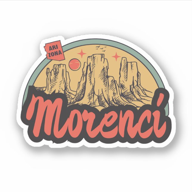 Morenci, Arizona  Sticker (Front)