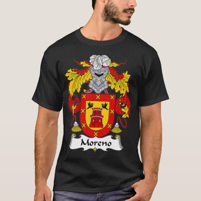 Moreno Coat of Arms  Family Crest T-Shirt (Front)