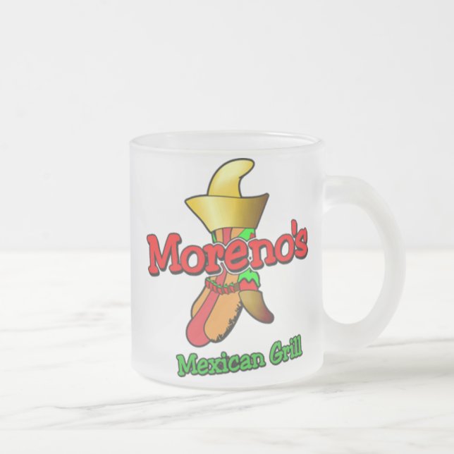 Moreno Mexican Grill Frosted Glass Coffee Mug (Right)