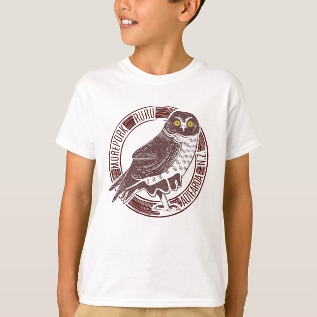 Morepork Ruru New Zealand Bird T-Shirt (Front)
