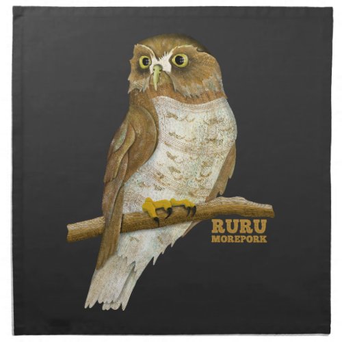 Morepork Ruru New Zeland Bird Cloth Napkin