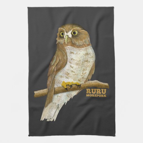 Morepork Ruru New Zeland Bird Kitchen Towel