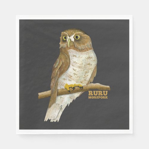 Morepork Ruru New Zeland Bird Napkins