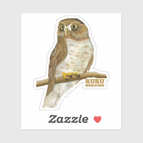 Morepork Ruru New Zeland Bird Sticker