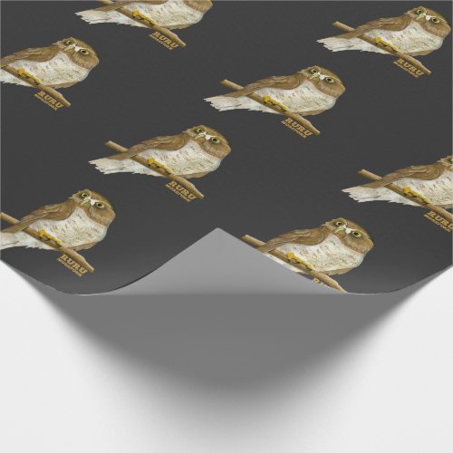 Morepork Ruru New Zeland Bird Wrapping Paper