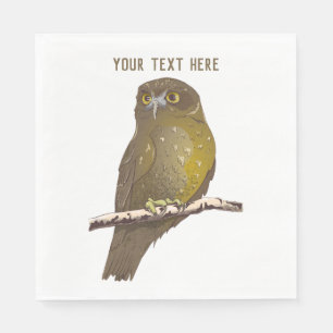 Morepork RURU NZ bird Napkins