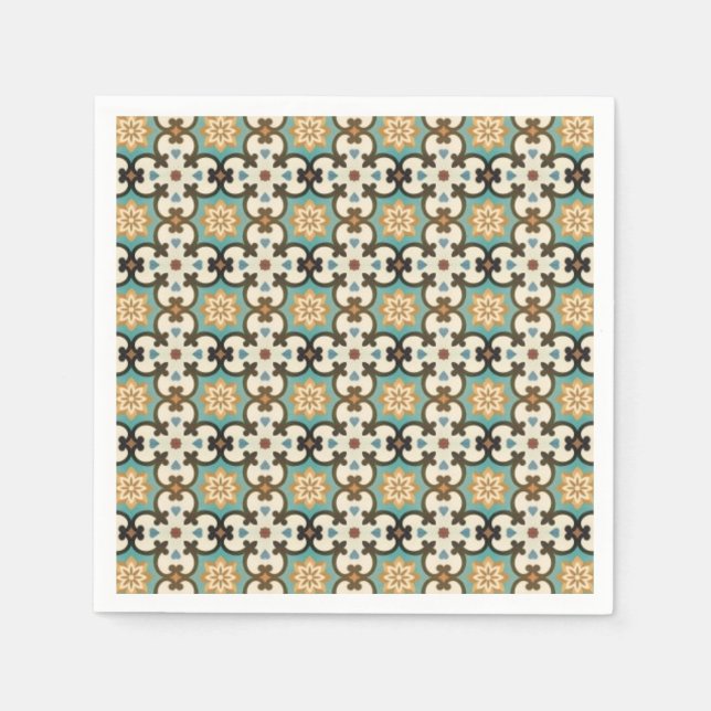 Moresque Pattern Paper Napkins (Front)