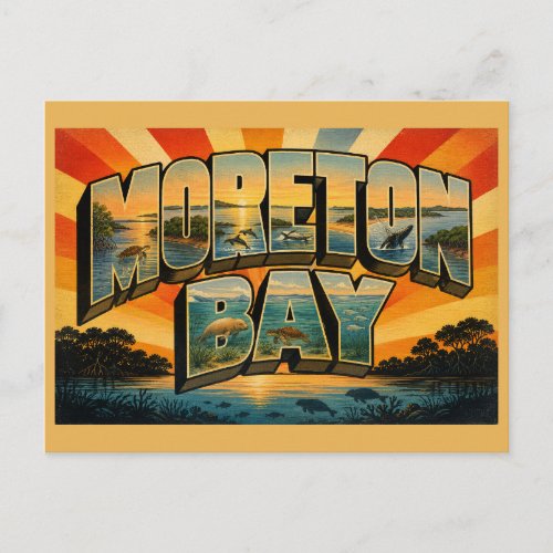 Moreton Bay Queensland Australia Marine Sanctuary Postcard