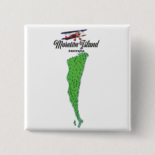Moreton Island Australia map poster Button