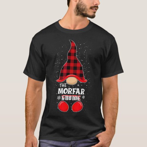 Morfar Gnome Buffalo Plaid Matching Christmas  T_Shirt