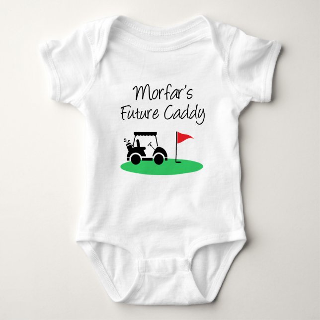 Morfar's Future Caddy Swedish Grandchild Baby Bodysuit (Front)