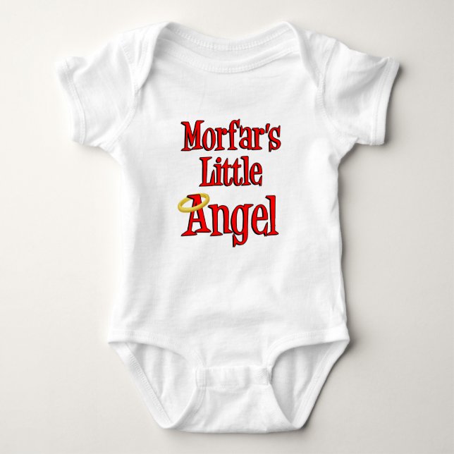 Morfar's Little Angel Baby Bodysuit (Front)