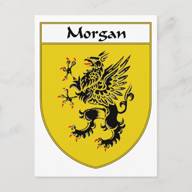 Morgan Coat of Arms/Family Crest Postcard (Front)