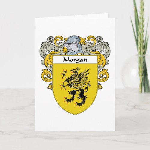 Morgan Coat of Arms Mantled Holiday Card