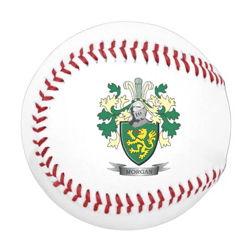 Morgan Family Crest Coat of Arms Baseball