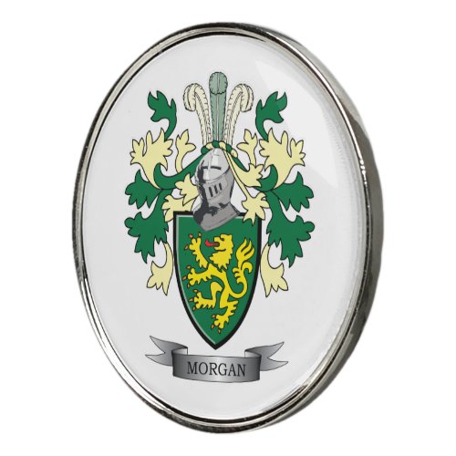 Morgan Family Crest Coat of Arms Golf Ball Marker