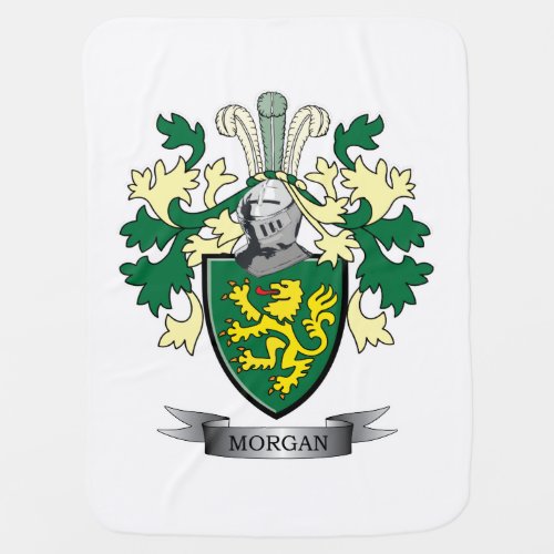 Morgan Family Crest Coat of Arms Swaddle Blanket