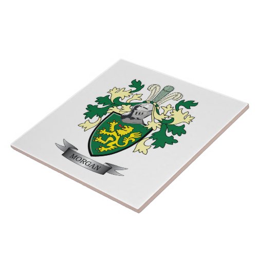 Morgan Family Crest Coat of Arms Tile