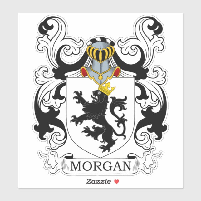 Morgan Family Crest Sticker (Sheet)