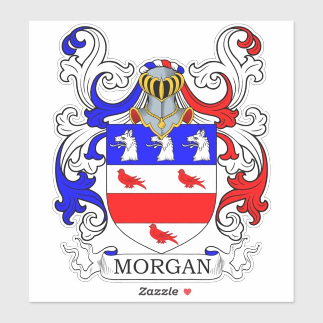 Morgan Family Crest Sticker (Sheet)