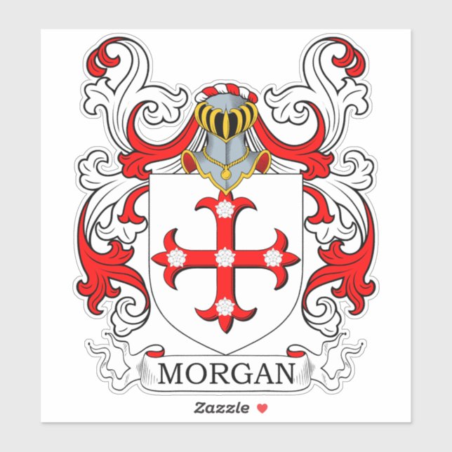 Morgan Family Crest Sticker (Sheet)