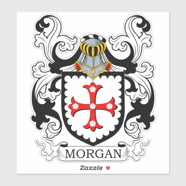 Morgan Family Crest Sticker (Sheet)