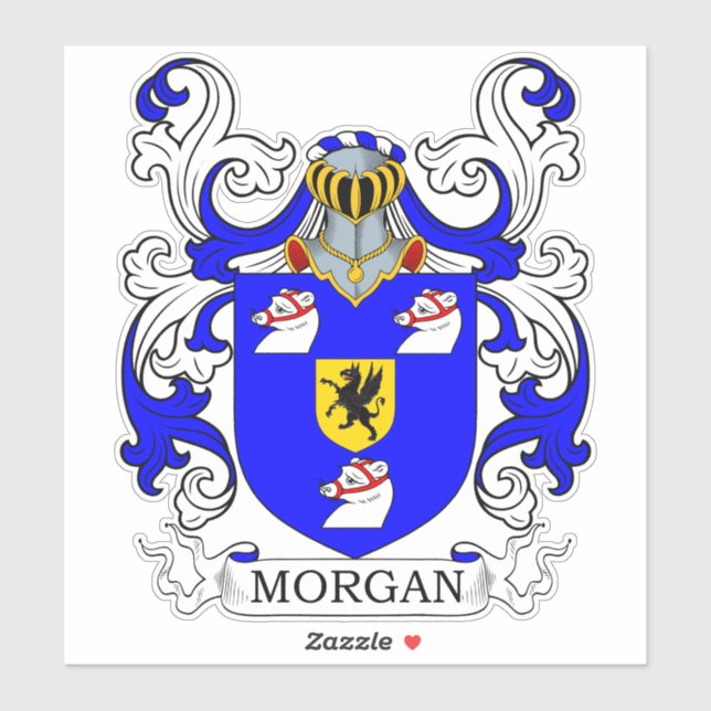 Morgan Family Crest Sticker (Sheet)
