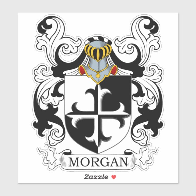 Morgan Family Crest Sticker (Sheet)
