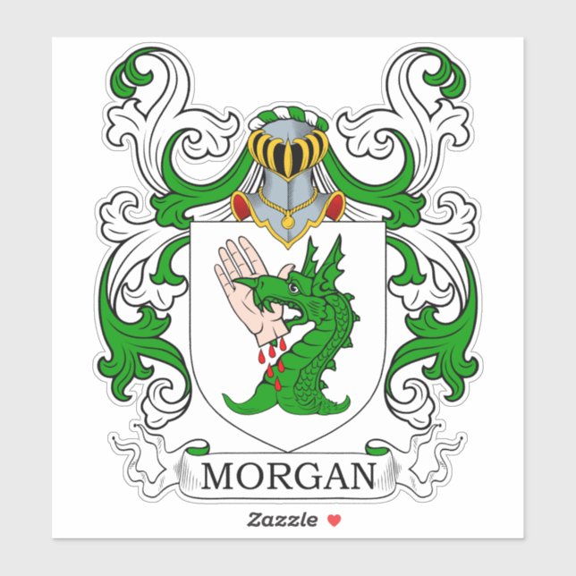 Morgan Family Crest Sticker (Sheet)