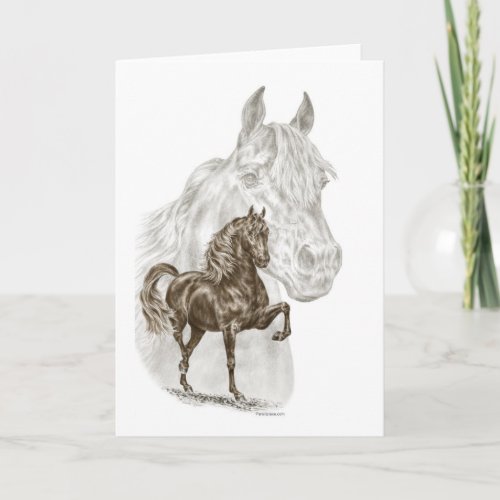 Morgan Horse Art Card