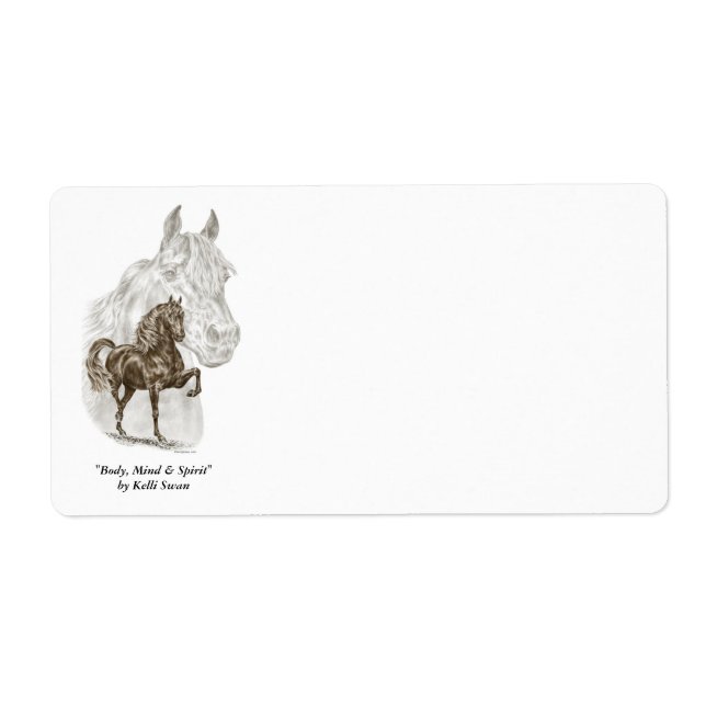 Morgan Horse Art Label (Front)
