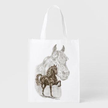 Morgan Horse Art Reusable Grocery Bag by KelliSwan at Zazzle