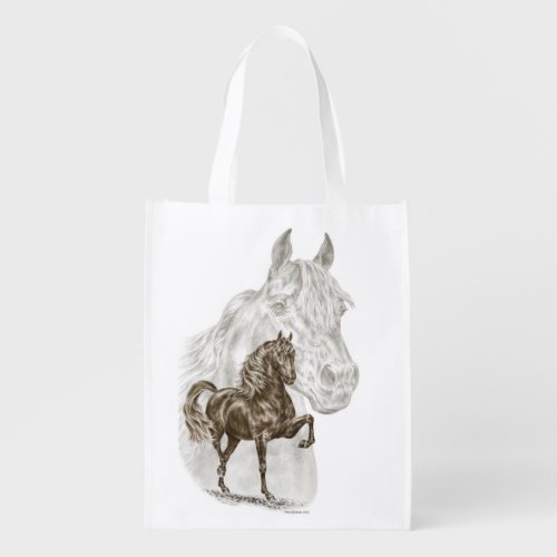 Morgan Horse Art Reusable Grocery Bag