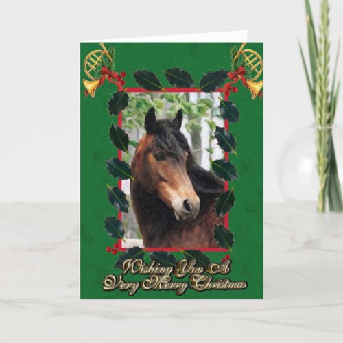 Morgan Horse Blank Christmas Card