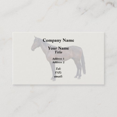 Morgan Horse in Profile Business Card
