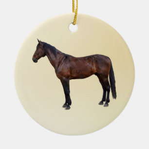 Morgan Horse in Profile Ceramic Ornament