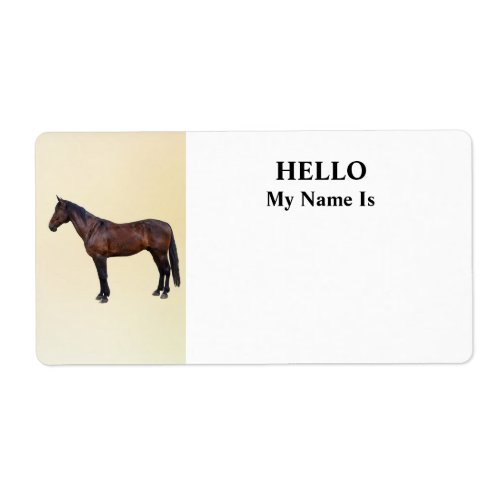 Morgan Horse in Profile Label